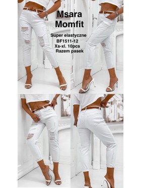 Jeansy damskie M'sara, size XS-XL, paczka 10szt,