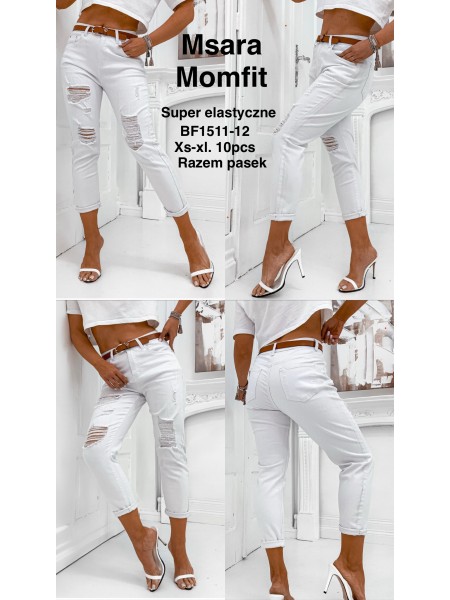 Jeansy damskie M'sara, size XS-XL, paczka 10szt,