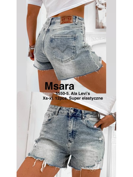 Spodenki jeansowe damskie M'sara , size xs-xl, paczka 12szt,