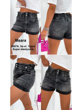 Spodenki jeansowe damskie M'sara , size xs-xl, paczka 12szt,