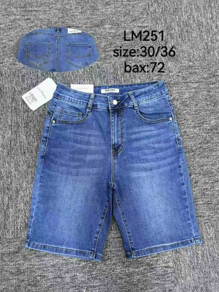 Spodenki jeansowe damskie  , size 30-36, paczka 12szt,