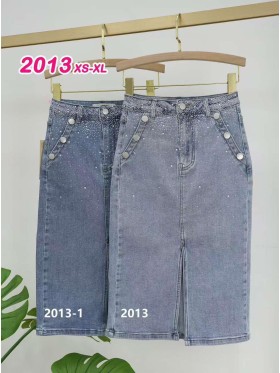 Spódnica długa jeansowa damska  , size xs-xl, paczka 12szt,