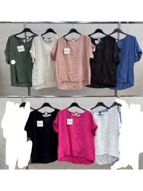 Bluzki damskie wloskie, size uni, paczka 6szt, mix kolor