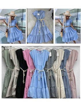 Sukienki damskie wloskie, size uni, paczka 6szt, mix kolor