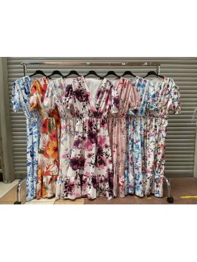 Sukienki damskie polskie, size uni, paczka 6szt, mix kolor