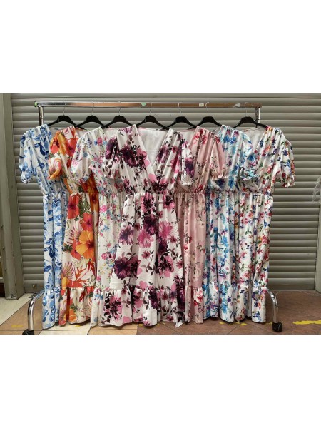 Sukienki damskie polskie, size uni, paczka 6szt, mix kolor