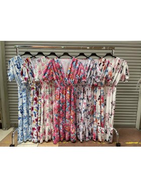Sukienki damskie polskie, size uni, paczka 6szt, mix kolor