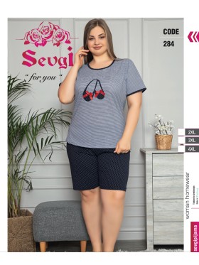 Piżama  damskie tureckie , size 2xl-4xl, paczka 12szt, 1kolor