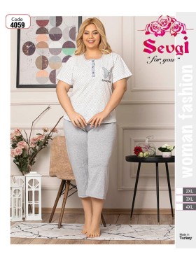 Piżama  damskie tureckie , size 2xl-4xl, paczka 12szt, 1kolor