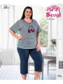 Piżama  damskie tureckie , size 2xl-4xl, paczka 12szt, 1kolor