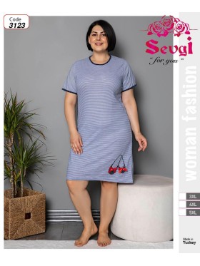 Koszule nocne damskie tureckie , size 2xl-4xl, paczka 12szt, 1kolor