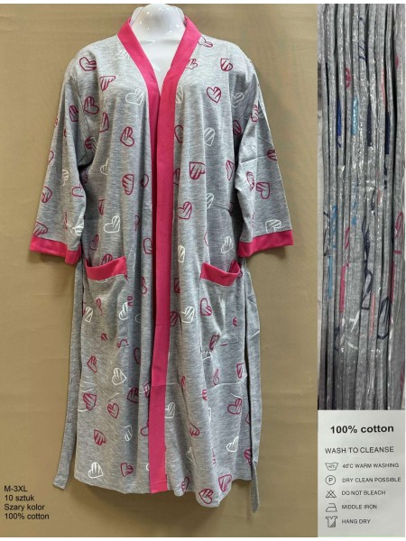Szlafrok damskie, size m-3xl, paczka 10szt, 1kolor
