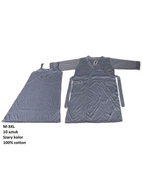 Szlafrok + koszula damskie, size m-3xl, paczka 10szt, 1kolor