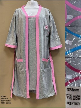 Szlafrok + koszula damskie, size m-2xl, paczka 12szt, 1kolor