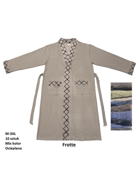 Szlafrok MĘSKA, size m-3xl, paczka 10szt, mix kolor