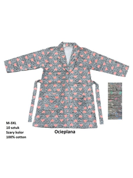 Szlafrok damskie, size m-3xl, paczka 10szt, 1kolor