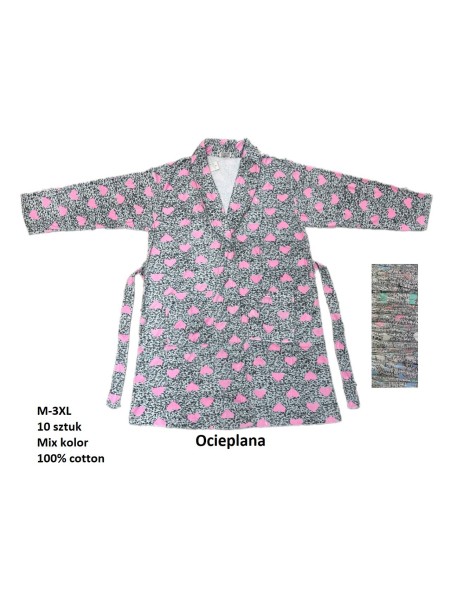 Szlafrok damskie, size m-3xl, paczka 10szt, mix kolor