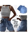 Spodenki jeansowe damskie , size 2-6xl, paczka 12szt, mix kolor