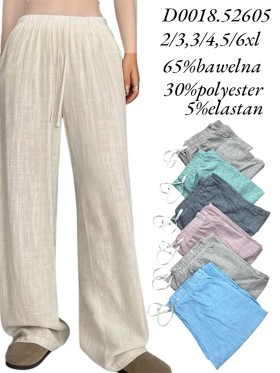 Spodnie damskie , size 2-6XL, paczka 12szt, mix kolor