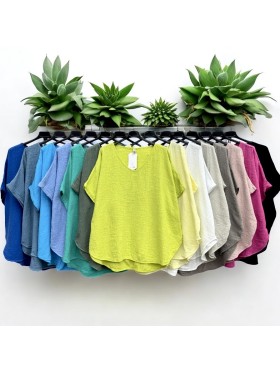 Bluzki damskie wloskie, size uni, paczka 6szt, mix kolor
