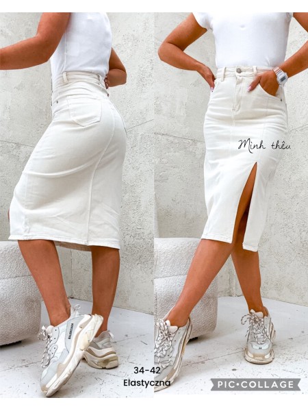 Spódnica krótka Jeansowa damska, size 34-42, paczka 10szt,