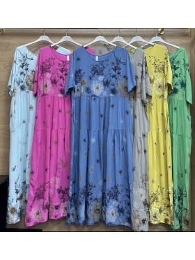 Sukienki damskie wloskie, size uni, paczka 6szt, mix kolor
