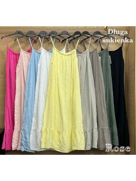 Sukienki damskie wloskie, size uni, paczka 6szt, mix kolor