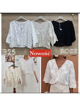 Bluzki damskie wloskie, size uni, paczka 6szt, mix kolor