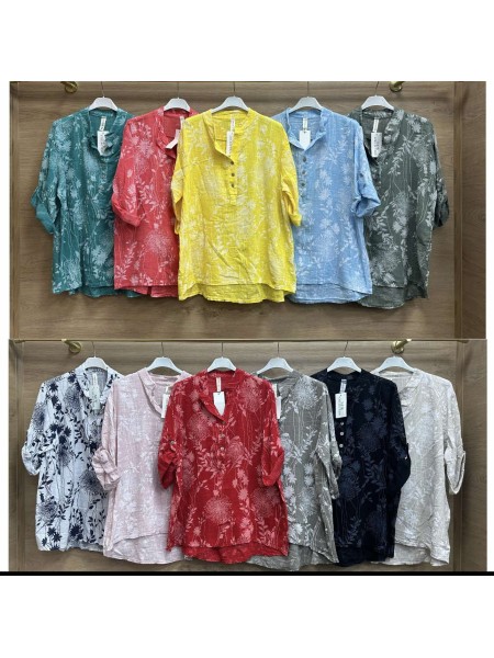 Bluzki damskie wloskie, size uni, paczka 6szt, mix kolor