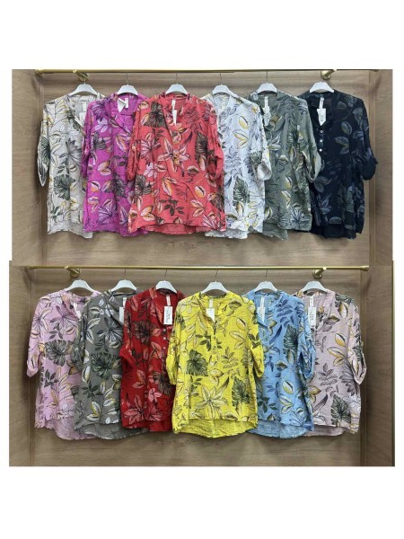 Bluzki damskie wloskie, size uni, paczka 6szt, mix kolor