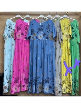 Sukienki damskie wloskie, size uni, paczka 6szt, mix kolor
