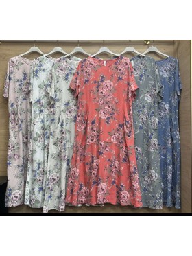 Sukienki damskie wloskie, size uni, paczka 6szt, mix kolor