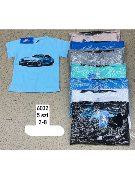 Bluzki DZIECIĘCE , size 2-8 lat,paczka 5szt, 1 kolor