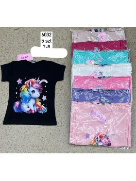 Bluzki DZIECIĘCE , size 2-8 lat,paczka 5szt, 1 kolor