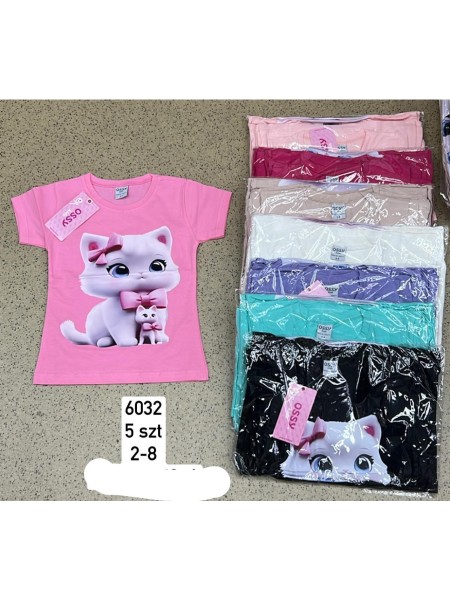 Bluzki DZIECIĘCE , size 2-8 lat,paczka 5szt, 1 kolor