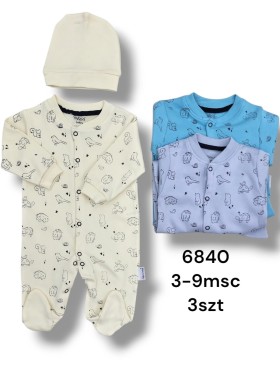 Kombinezon DZIECIĘCE , size 3-9m,paczka 3szt, 1 kolor