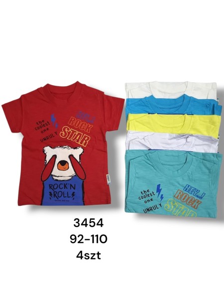 Bluzki DZIECIĘCE , size 92-110,paczka 4szt, 1 kolor