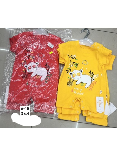 Kombinezon DZIECIĘCE , size 6-18m,paczka 3szt, 1 kolor