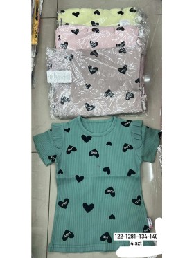 Bluzki DZIECIĘCE , size 122-140,paczka 4szt, 1 kolor