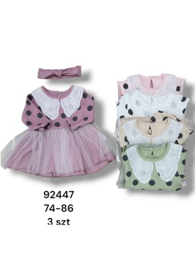 Sukienka DZIECIĘCE , size 74-86,paczka 3szt, 1 kolor