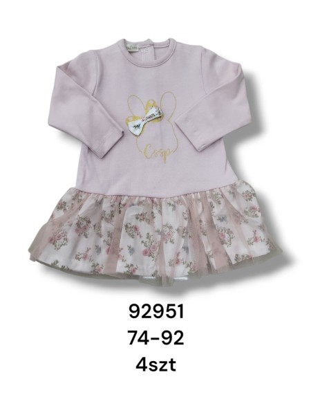 Sukienka DZIECIĘCE , size 74-92,paczka 4szt, 1 kolor