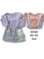 Komplet DZIECIĘCE , size 80-92,paczka 3szt, 1 kolor