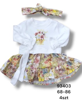 Sukienka DZIECIĘCE , size 68-86,paczka 4szt, 1 kolor