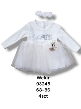 Sukienka DZIECIĘCE , size 68-86,paczka 4szt, 1 kolor