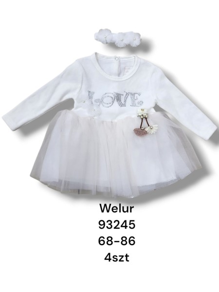Sukienka DZIECIĘCE , size 68-86,paczka 4szt, 1 kolor