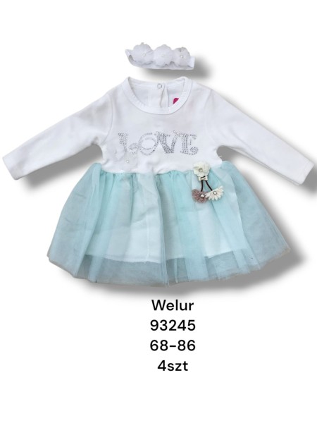 Sukienka DZIECIĘCE , size 68-86,paczka 4szt, 1 kolor
