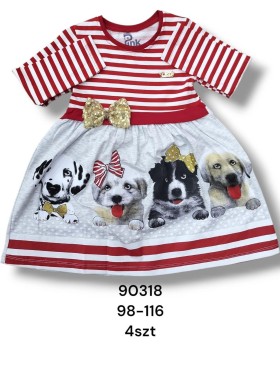 Sukienka DZIECIĘCE , size 98-116,paczka 4szt, 1 kolor