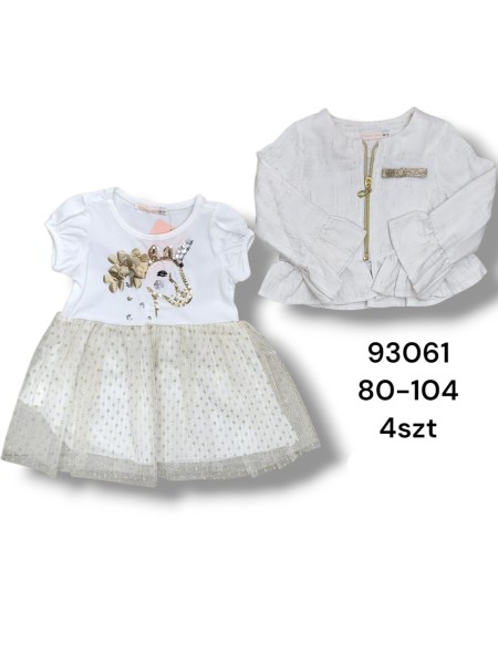 Sukienka DZIECIĘCE , size 80-104,paczka 4szt, 1 kolor