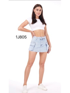 Spódnica krótka Jeansowa damska , size xs-xl, paczka 10szt,