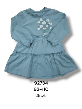 Sukienka DZIECIĘCE , size 92-110,paczka 4szt, 1 kolor